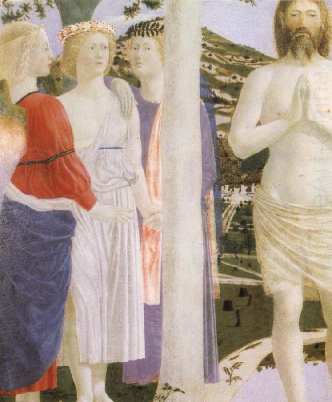 Detail of  Baptism of Christ, Piero della Francesca